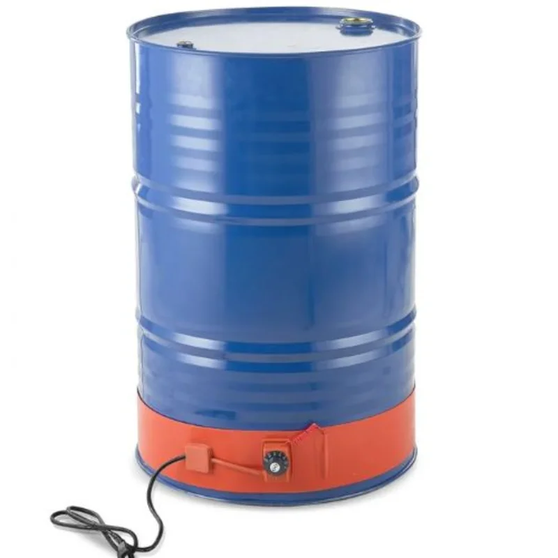 Metal Drum Heater 1200 Watt 5 inch Width Pail Heating Band for 55 Gallon Barrel 86-302 Adjustable Thermostat High Efficiency Silicone Grease Keg Heater