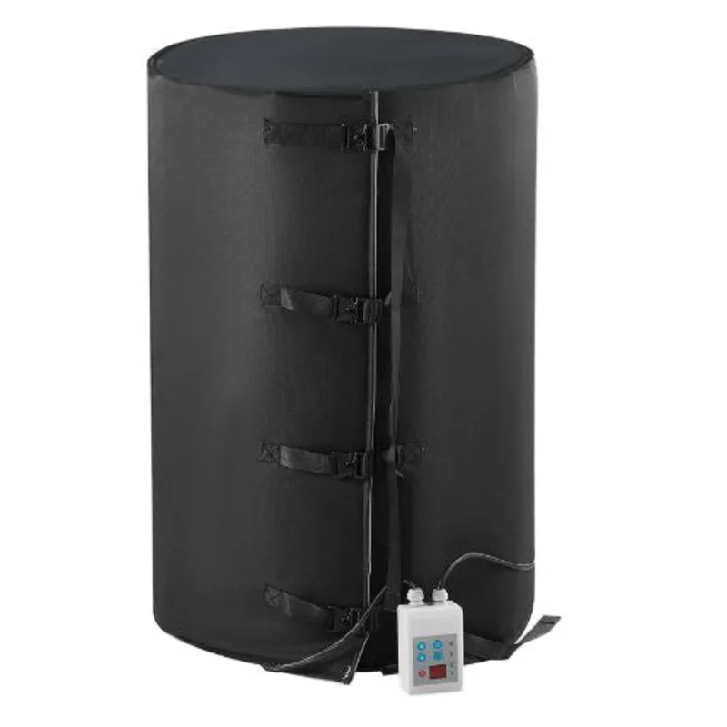 Metal Drum Heater 1300 Watt Pail Heating Band for 55 Gallon Barrel 0-145 Adjustable with Independent Thermostat Waterproof Oxford Fabric High Efficiency Grease Keg Heater