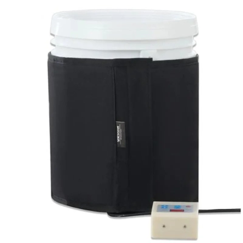 Metal Drum Heater 250 Watt Pail Heating Band for 5 Gallon Barrel 0-145 Adjustable with Independent Thermostat Waterproof Oxford Fabric High Efficiency Grease Keg Heater