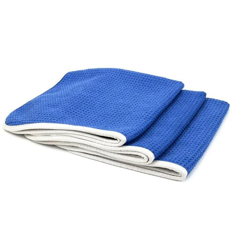 Microfiber Waffle Weave Glass Towel 16" x 16" 400 GSM (3 pack)
