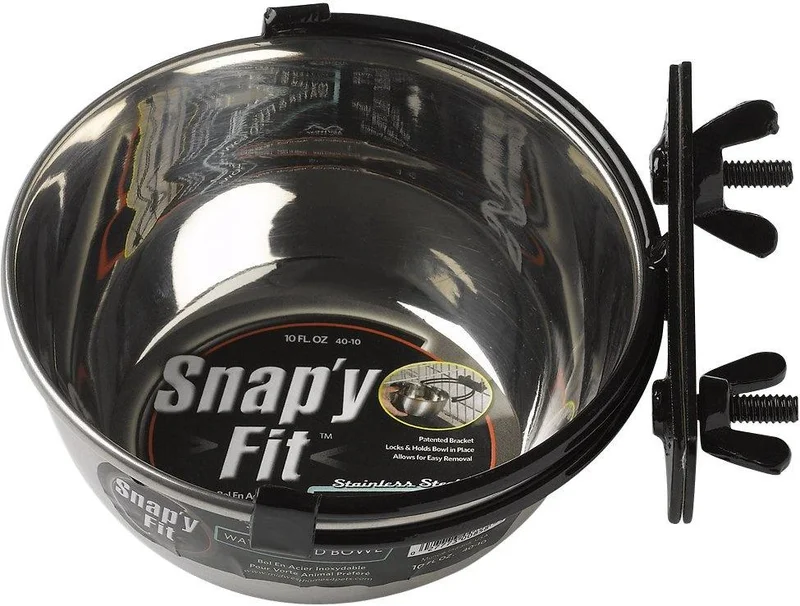 Midwest Stainless Steel Snap'y Fit Water and Feed Bowl (4-cup/1QT)