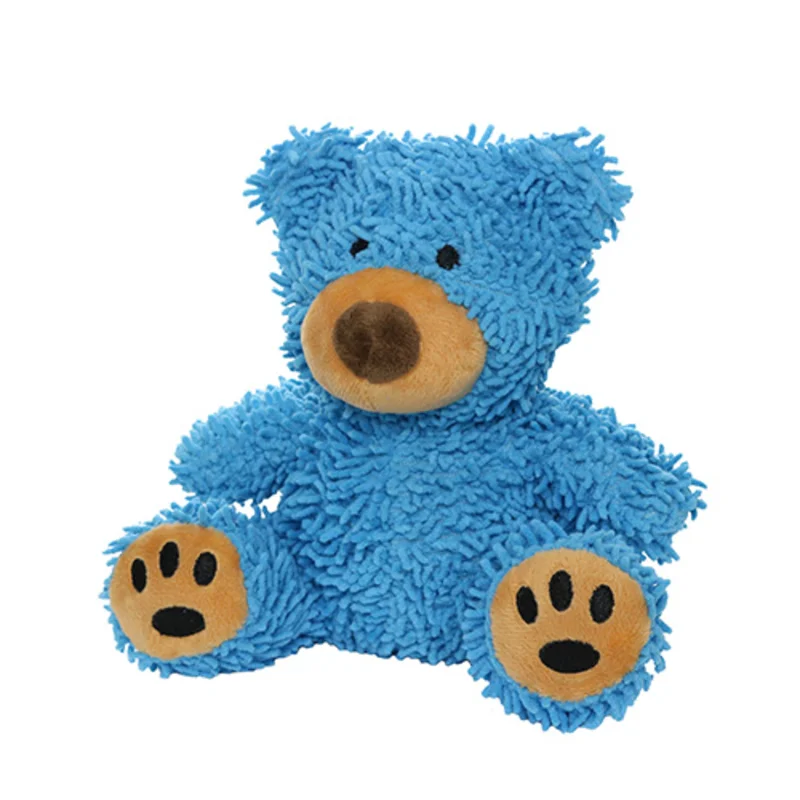 Mighty Micro Ball Medium Bear Dog Toy Blue