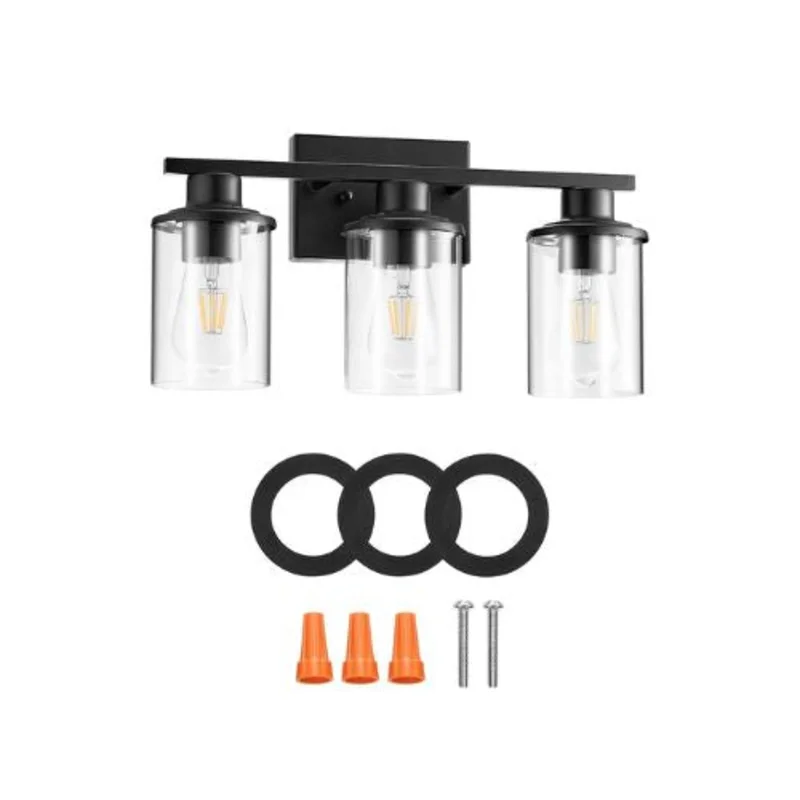 Minimalist Modern 3-Light Indoor Wall Lighting Fixture for Bathroom & Hallway