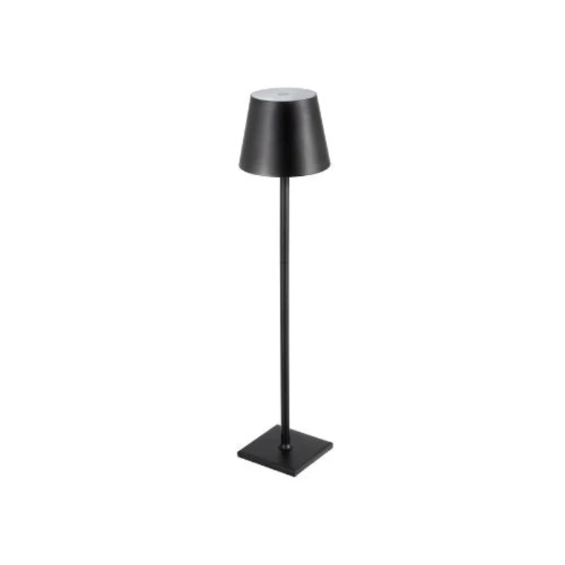 Modern Black Touch USB Rechargeable Accent Lamps With Bottle Adapter Detachable Shade Pair
