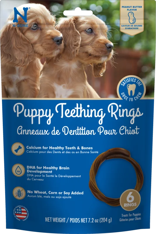 N-Bone Puppy Teething Rings Peanut Butter