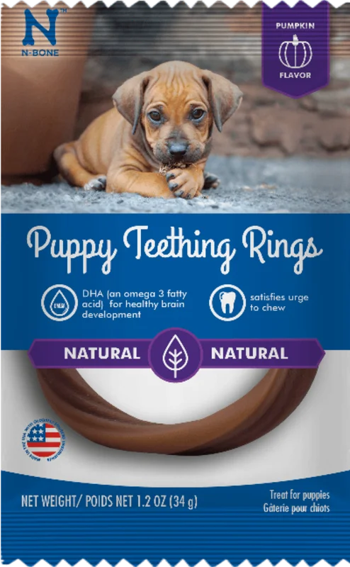 N-Bone Puppy Teething Rings Pumpkin Flavor