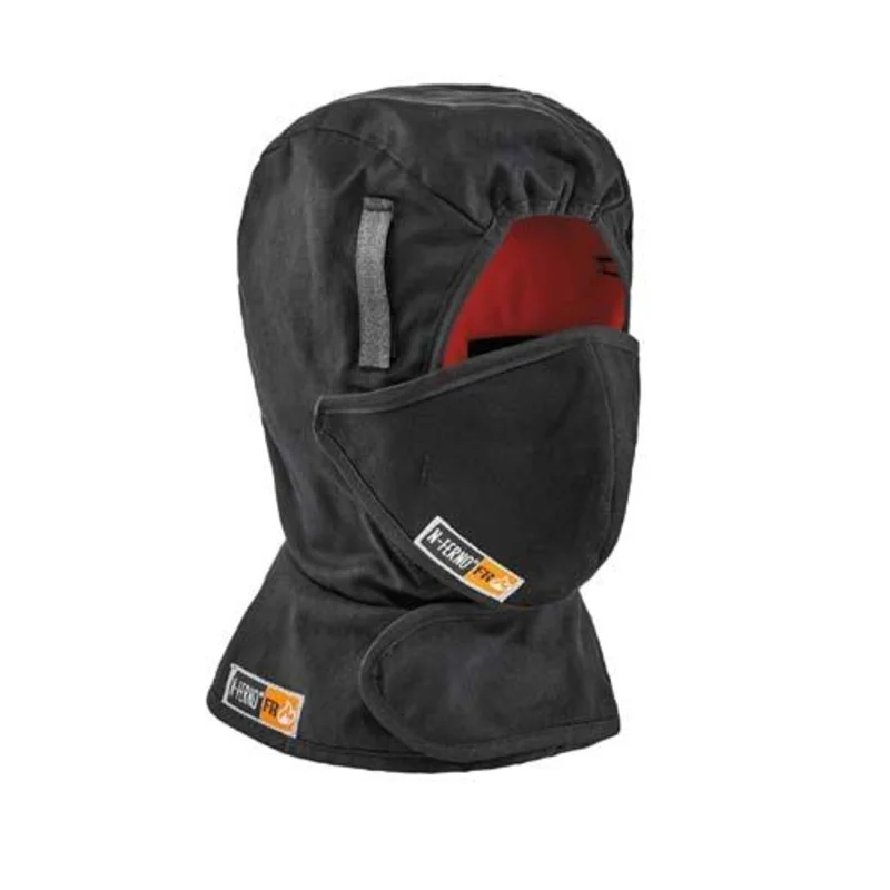 N-Ferno 2-Layer FR Winter Hard Hat Liner w/ FR Mouthpiece Kit Black