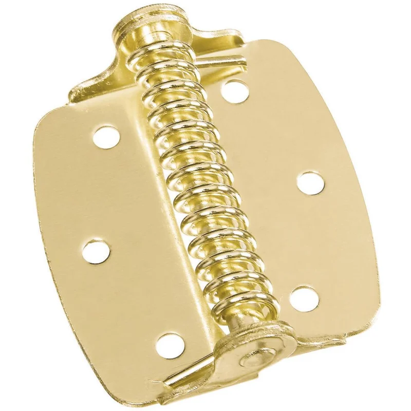 National 2 In. Brass Spring Hinge (2-Pack)