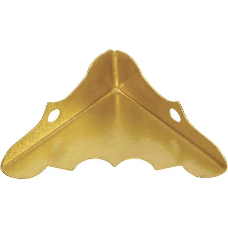 National Catalog V1854 9/16 In. x 1-1/4 In. Brass Decorative Corner Protector (4-Count)