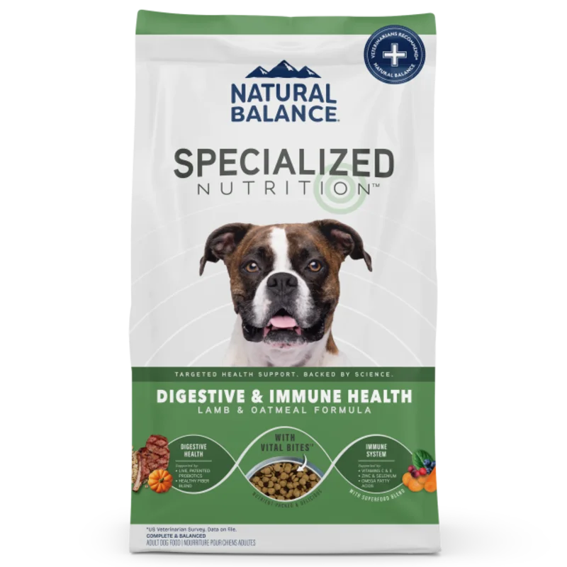 Natural Balance Digestive & Immune Health Lamb & Oatmeal Formula Dry Dog Food