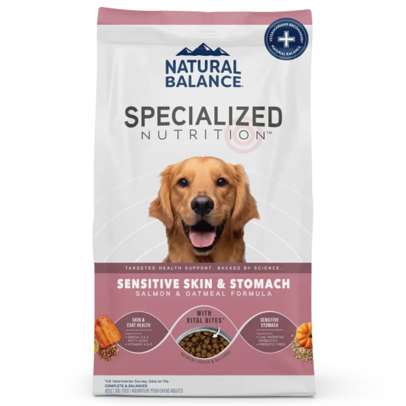 Natural Balance Sensitive Skin & Stomach Salmon & Oatmeal Formula Dry Dog Food