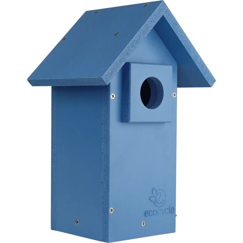 Nature's Way EcoCycle Bluebird Bungalow Recycled Plastic Bird House Blue