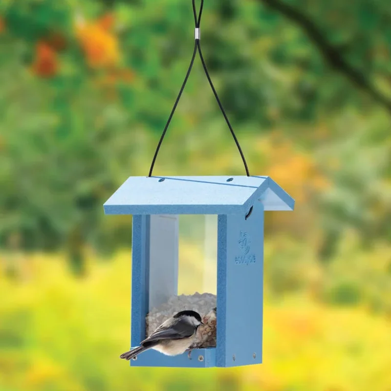Nature's Way EcoCycle Tasty Tidbit Recycled Plastic Bird Feeder Blue