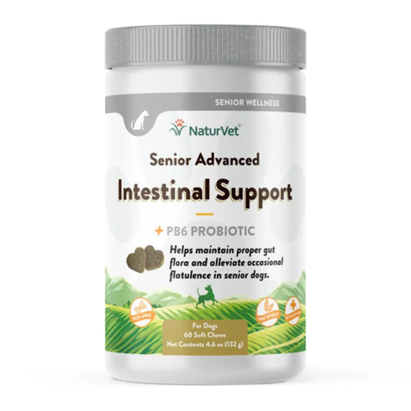 NaturVet Senior Advanced Intestinal Support Soft Chews for Dogs