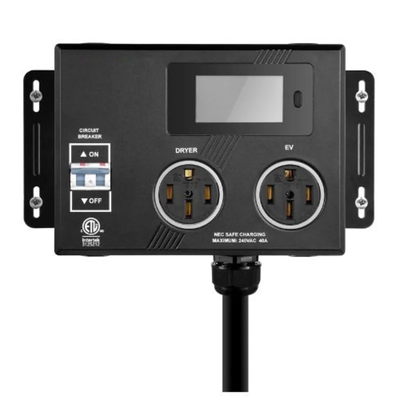 NEMA 14-50P Splitter with Dual 14-50R Receptacles for Dryer & EV Charging