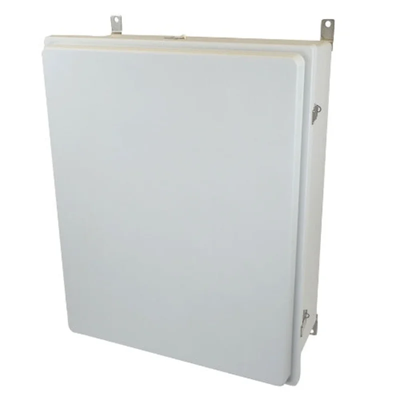 NEMA 4X Fiberglass Control Enclosure Raised Quick release Latch Hinged Cover AM30248RL