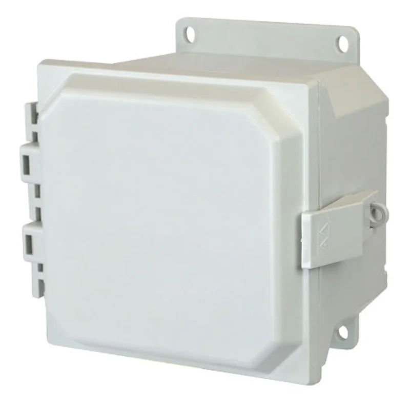 NEMA 4X Fiberglass Enclosure Nonmetal Snap Latch Hinged Cover AMU664NLF
