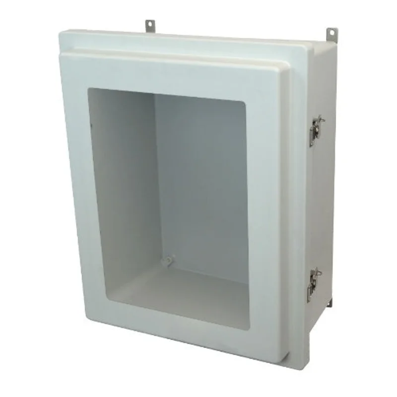 NEMA 4X Fiberglass Enclosure with Raised Twist Latch Hinged Cover with Window AM2068RTW