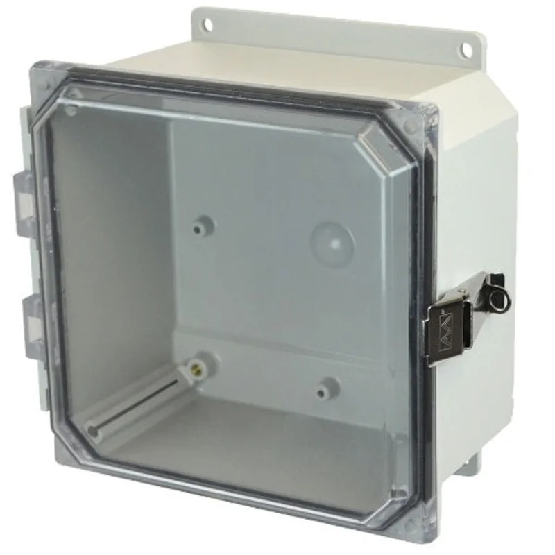 NEMA 4X Grey Steel Lockable Snap Latch Hinged Cover AMP884CCLF
