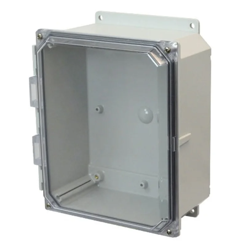 NEMA 4X JIC Size Polycarbonate Enclosure with Clear Covers AMP1084CCF