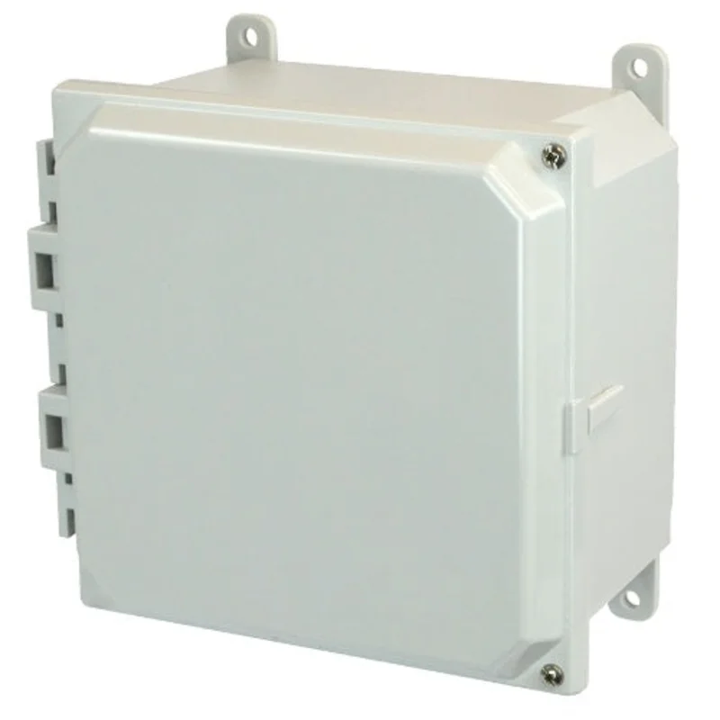 NEMA 4X Polycarbonate Wall Mount Electrical Enclosure with Solid Cover AMP884H