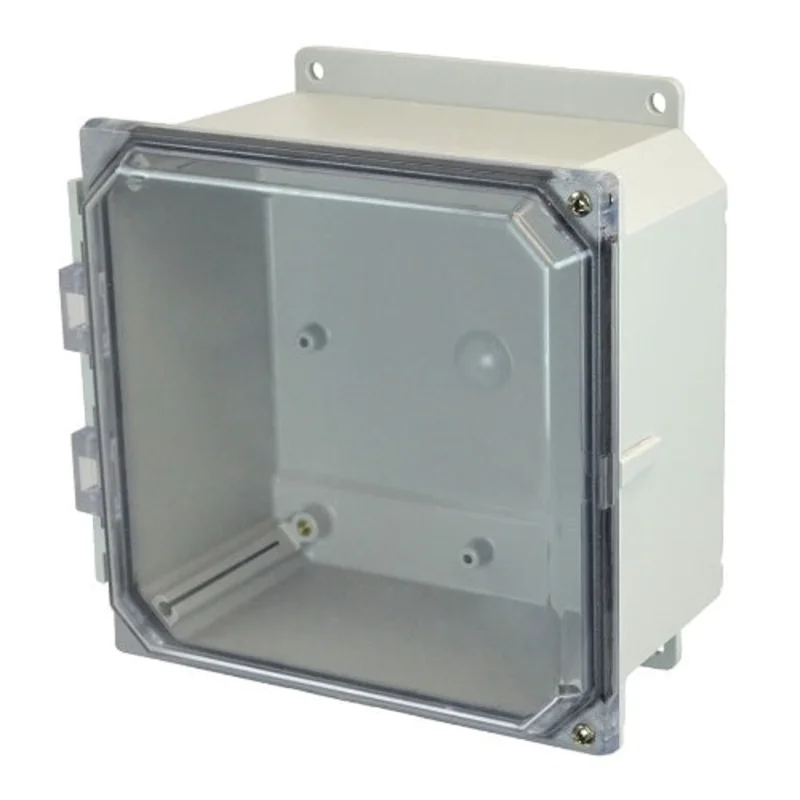 NEMA 4X Polycarbonate Wall Mount Non Metallic Enclosure AMP884CCHF