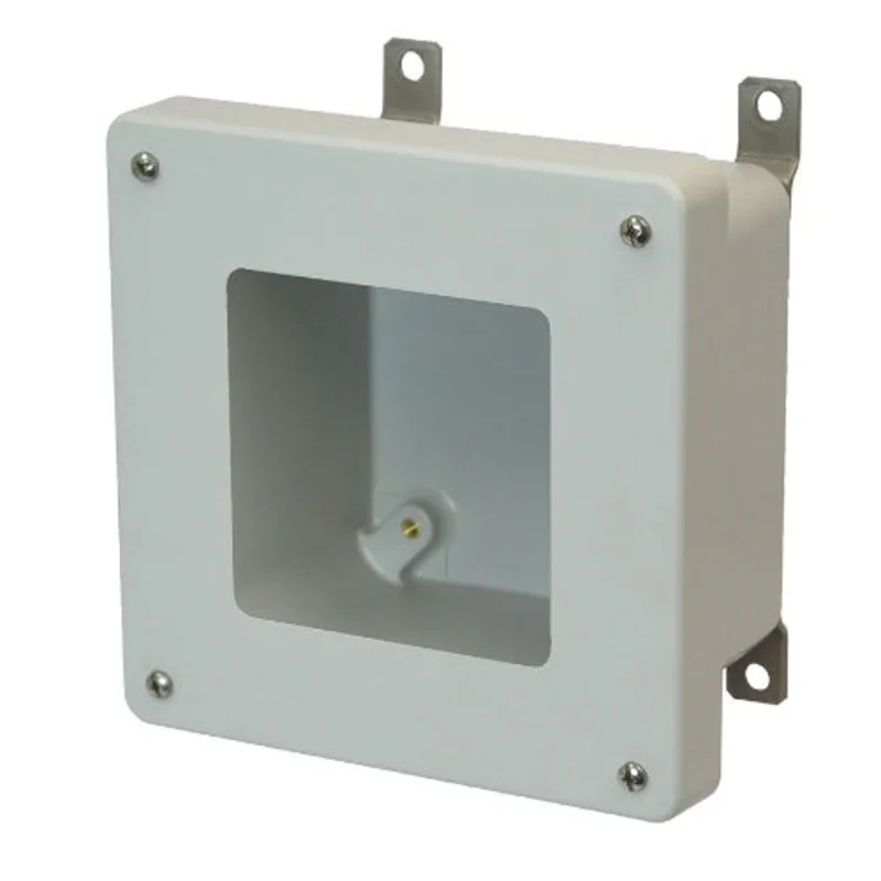 NEMA 4X Screw Wall Mount Polyester Small Window Junction Box Enclosure AM664W