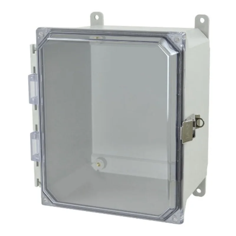 NEMA 4X Snap Fiberglass Enclosure with Clear Covers AMU1086CCL