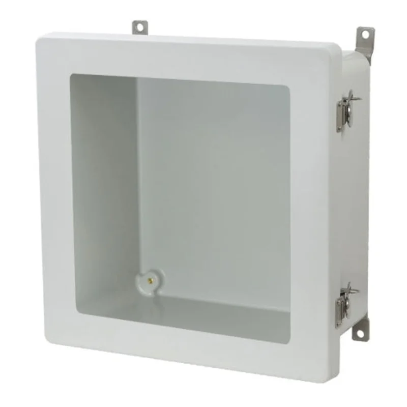 NEMA 4X Solid Fiberglass Enclosure with Windows AM1226TW