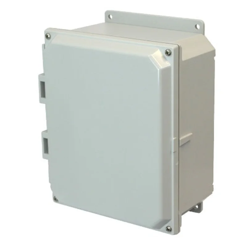 NEMA 4X Solid Wall Mount Polycarbonate Non Metallic Enclosure AMP1084F