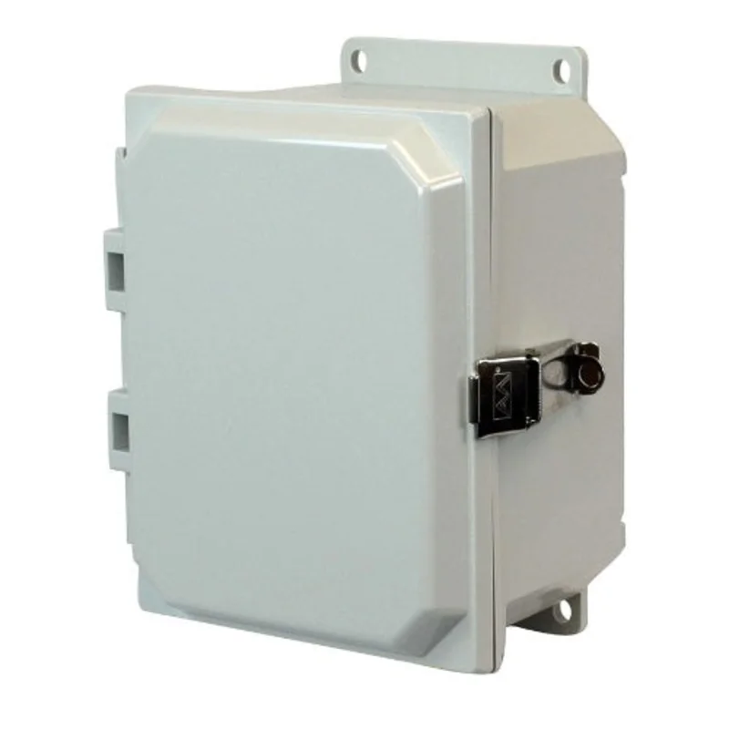NEMA 4X Solid Wall Mount Polycarbonate Non Metallic Enclosure AMP864LF
