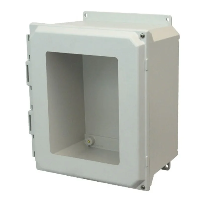 NEMA 4X Solid Wall Mount ULTRALINE AMU Series JIC Size Fiberglass Enclosure AMU1648HWF