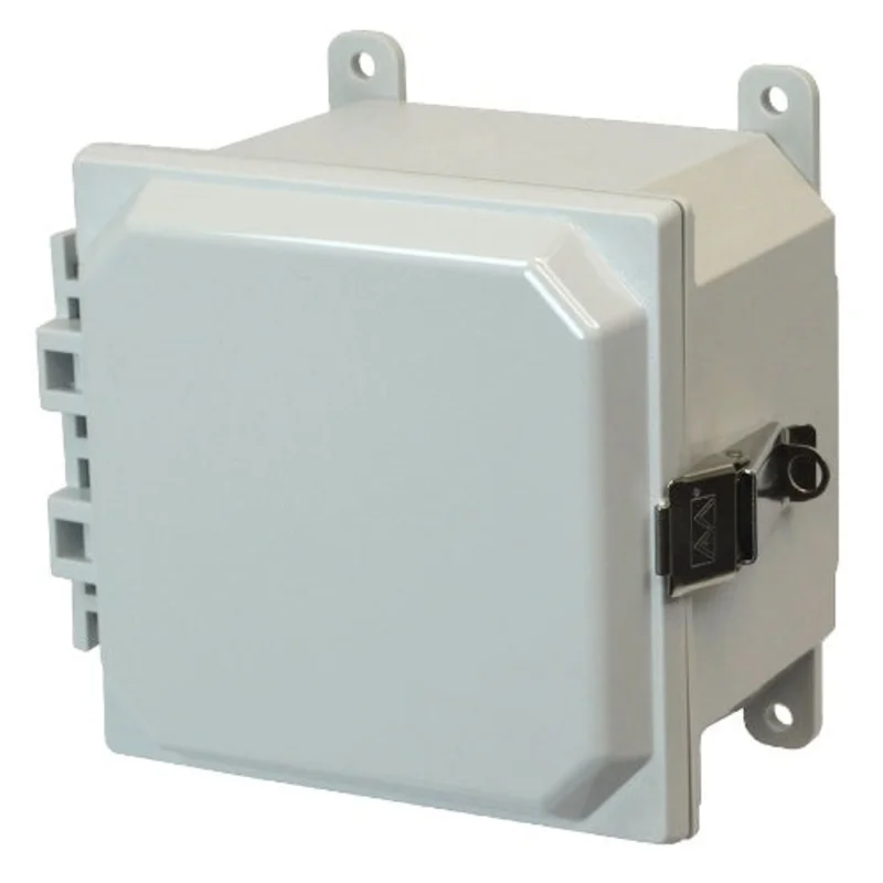 NEMA 4X Steel Lockable Snap Latch Polycarbonate Enclosure AMP664L