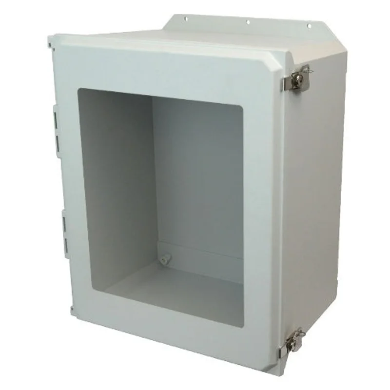 NEMA 4X Twist Wall Mount ULTRALINE AMU Series JIC Size Fiberglass Enclosure with Windows AMU2060TWF