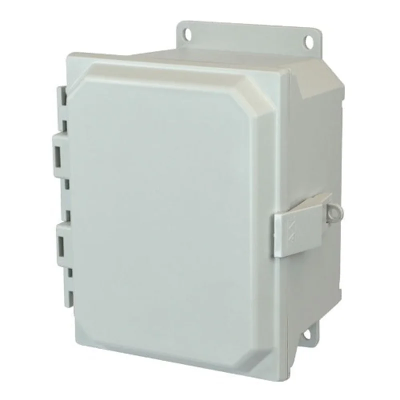 NEMA 4X Wall Mount Solid JIC Size Fiberglass Non Metallic Enclosure AMU864NLF