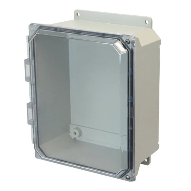 NEMA 4X Window Fiberglass Enclosure with Clear Covers AMU1084CCHF