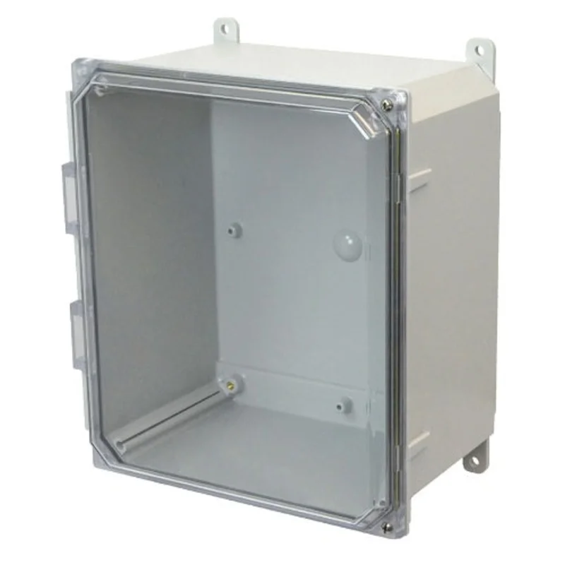 NEMA 4X Window Polycarbonate Enclosure with Clear Covers AMP1206CCH