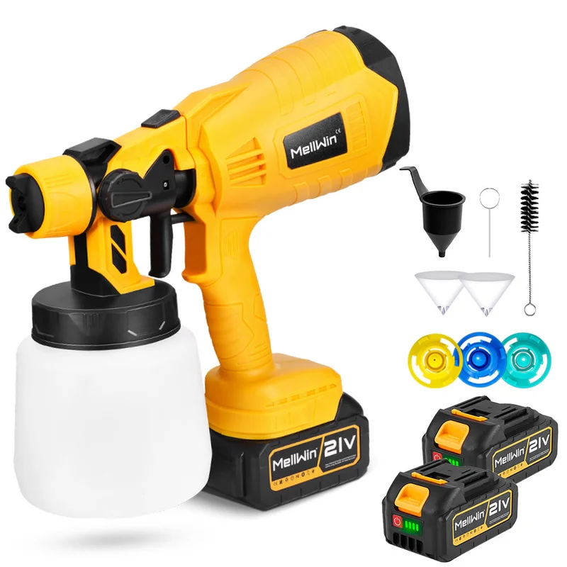 NewBeny 1000ML / 1200ML Cordless Paint Sprayer [2 batteries and a charger included]