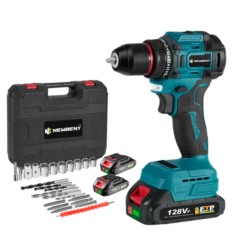 NewBeny 10mm Brushless Cordless Drill 2 Speed For Makita 18V Battery