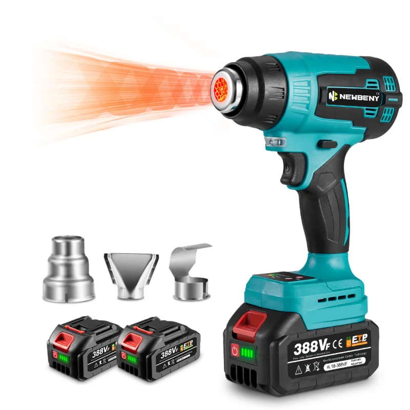 NewBeny 2000W Cordless Heat Gun 500 Variable Temperature Hot Air Tool