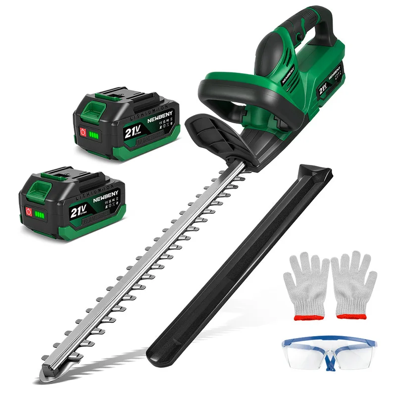 NewBeny 51cm Cordless Hedge Trimmer Dual-Blade [2 batteries and a charger included]