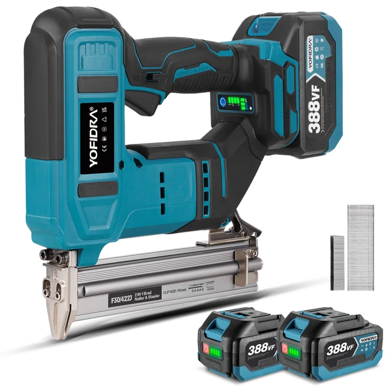 NewBeny Brushless 2-in-1 Cordless F30 Nail & 422J Staple Gun