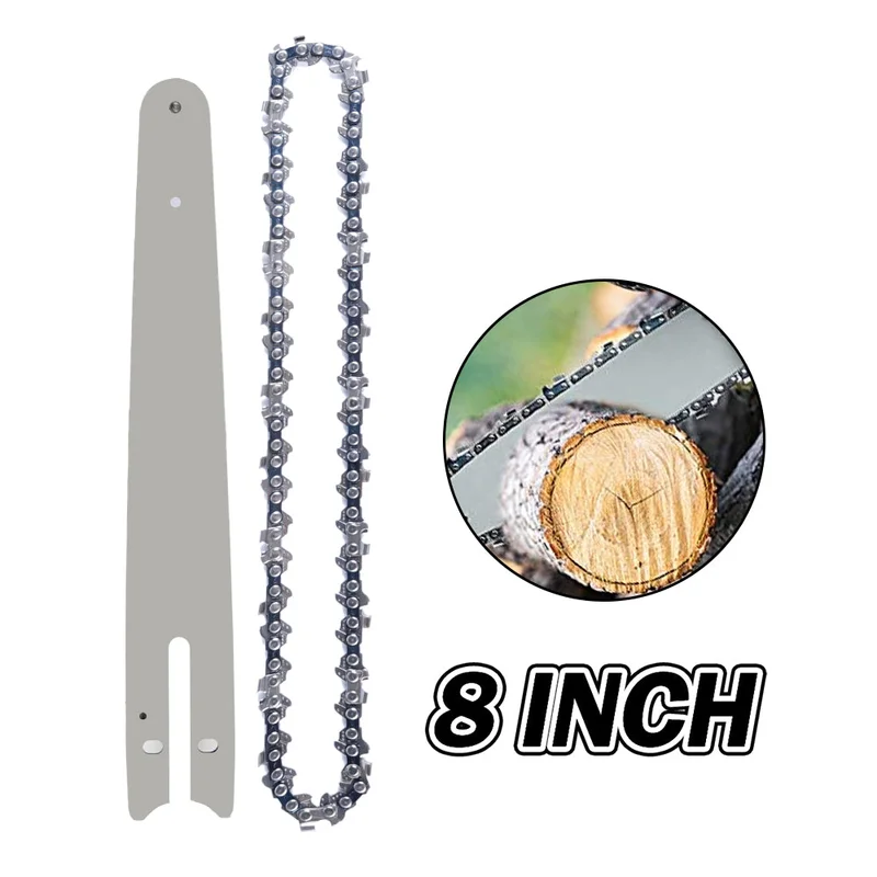 NewBeny Set of Steel Chains and Guides for Cordless Saw 6/8 Inches