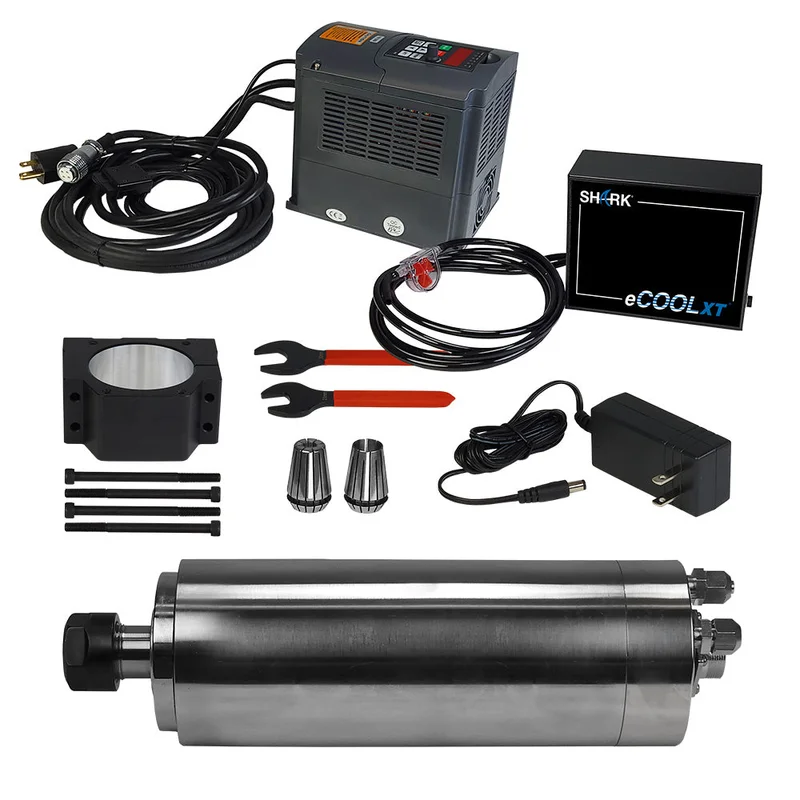 Next Wave CNC Shark 3hp Water-Cooled Spindle Kit with E-COOL XT