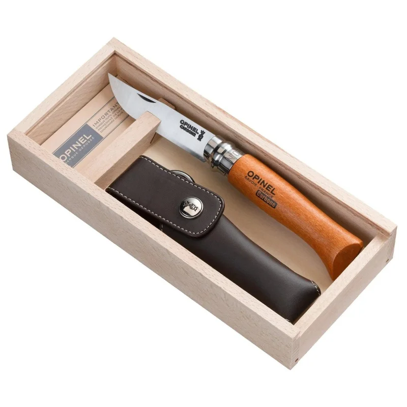 No.08 Carbon Steel Folding Knife with Sheath