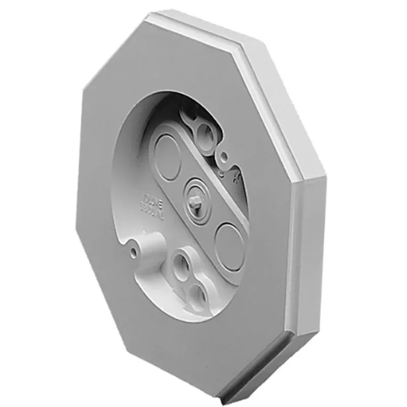 Non Metallic Light Fixture Mounting Block For Flat Surfaces Paintable 8161