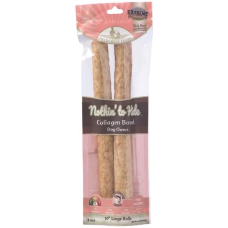Nothin To Hide Large Roll Salmon 2pk Dog Treats
