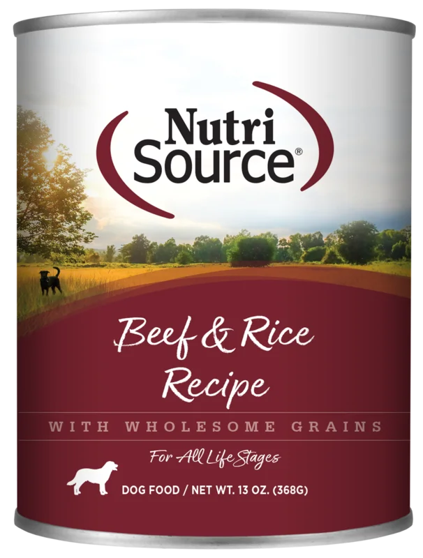 NutriSource Beef & Rice Recipe Healthy Wet Dog Food