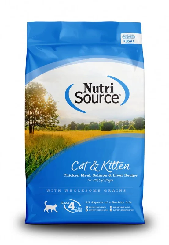 NutriSource Cat & Kitten Chicken Meal, Salmon & Liver Recipe Healthy Cat & Kitten Food