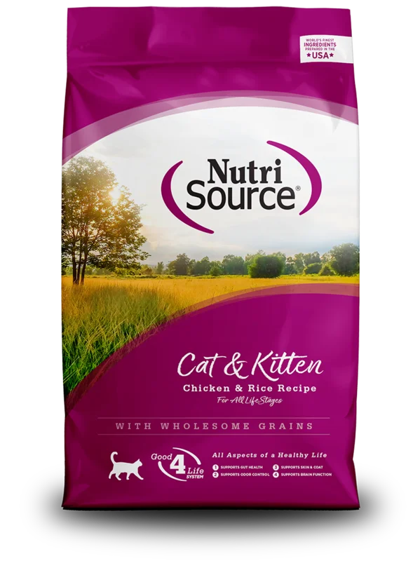NutriSource Cat & Kitten Chicken & Rice Recipe Healthy Cat & Kitten Food